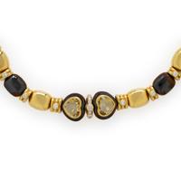 Faraone, Yellow Sapphire, Diamond, Yellow Gold, and Steel Necklace