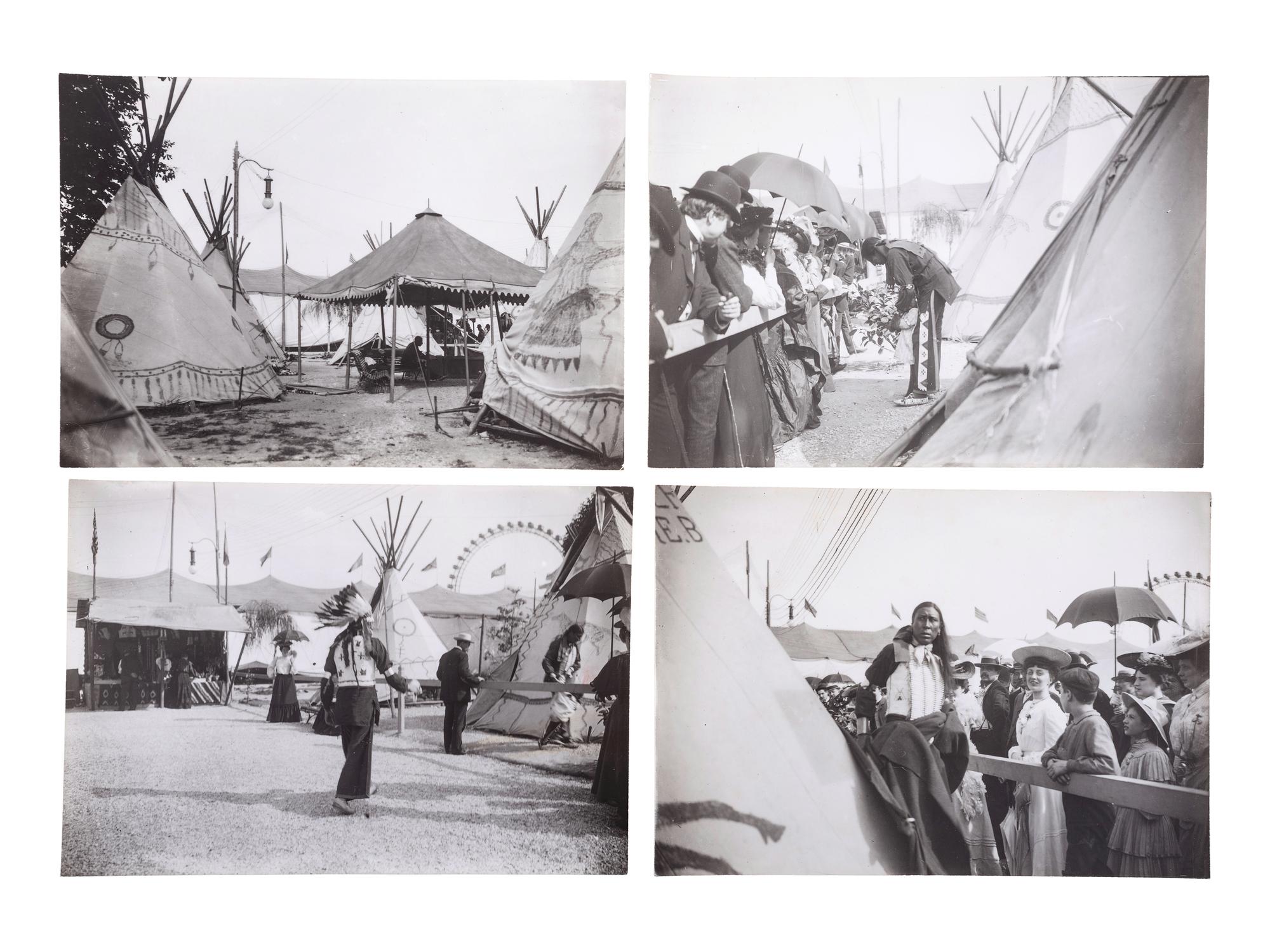 [WILD WEST SHOWS – FRANCE]. Archive of 11 silver gelatin photographs of Col. Cy Compton's Wild West Rodeo. Paris: Dérumaux, ca 1920s.