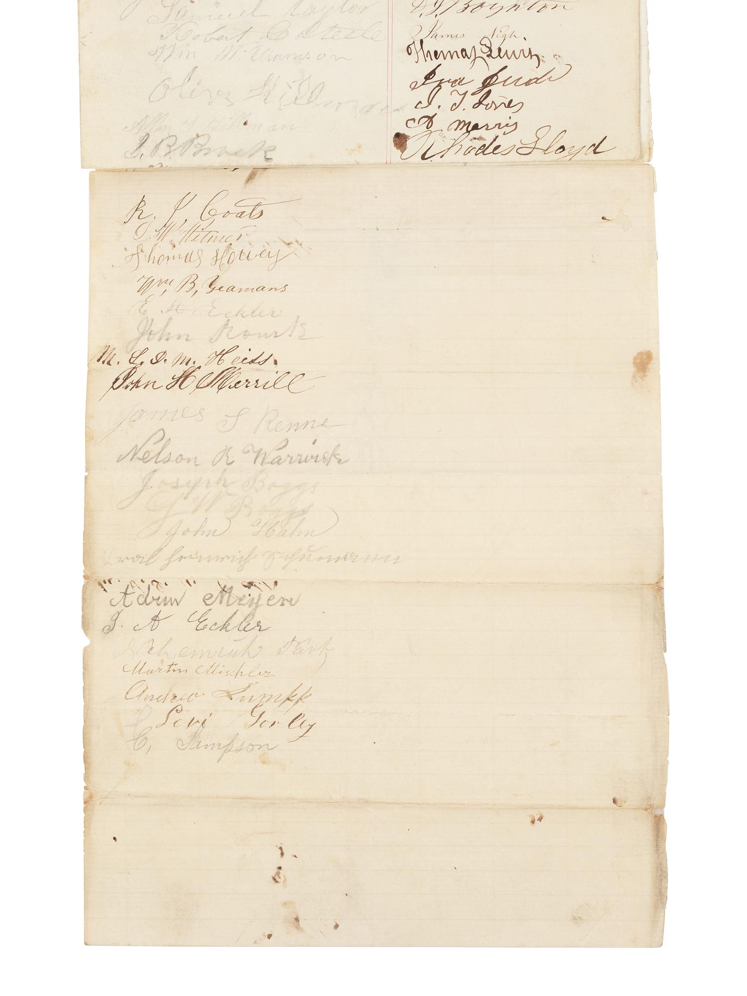[Presidential] Lincoln, Abraham. Manuscript Document, signed
