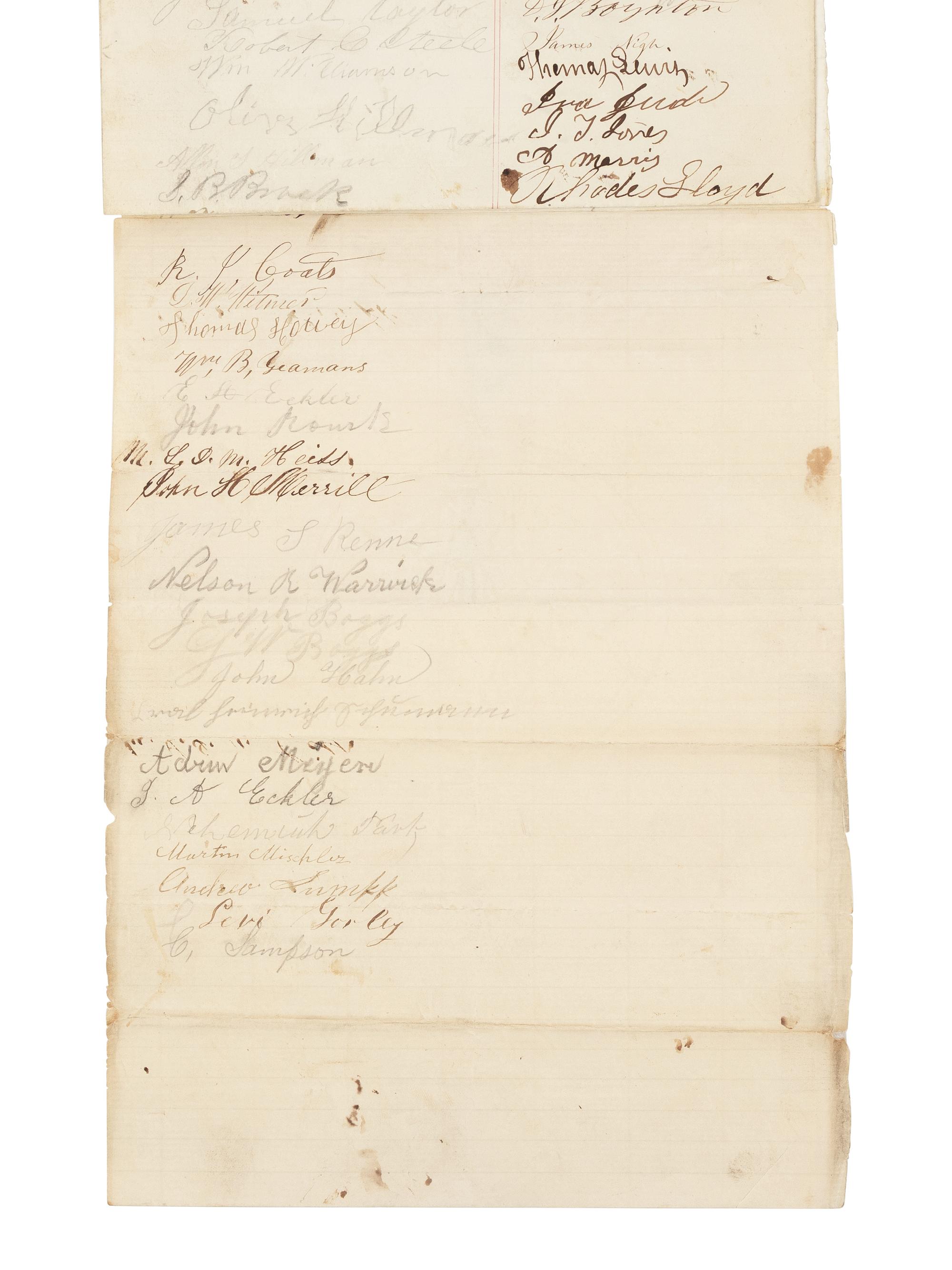 [Presidential] Lincoln, Abraham. Manuscript Document, signed