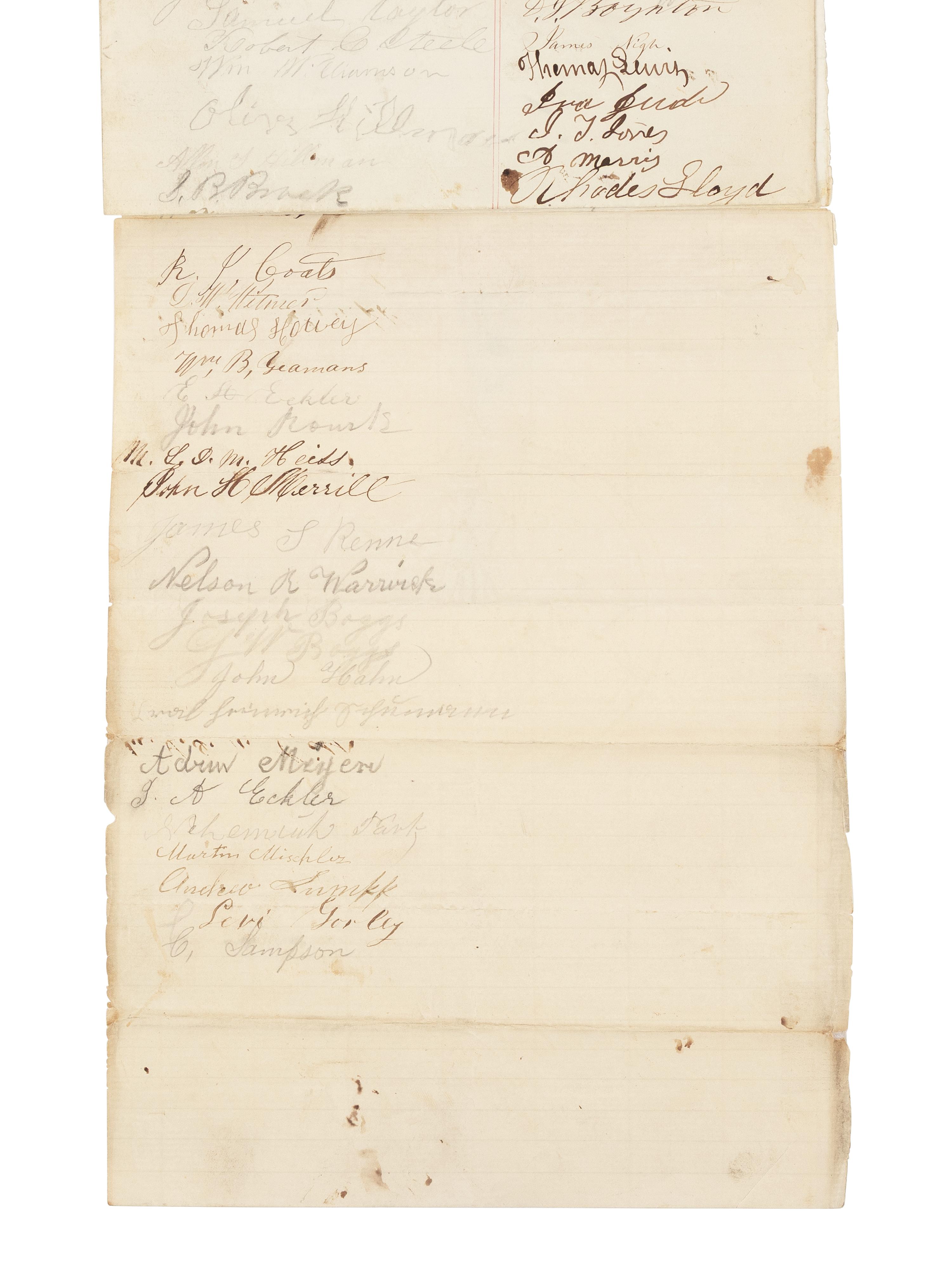 [Presidential] Lincoln, Abraham. Manuscript Document, signed