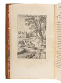 [OGILBY, John (1600-1676), translator]. AESOP (ca 620-560 B.C.). The Fables of Aesop Paraphras'd in Verse: Adorn'd with Sculpture, and Illustrated with Annotations . [ Bound with :] Aesopic’s: Or a Second Collection of Fables, Paraphras'd in Verse: Adorn'd with Sculpture, and Illustrated with Annotations . London: Printed by Thomas Roycroft for the Author, 1668.