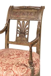 A Pair of Directoire Painted Armchairs