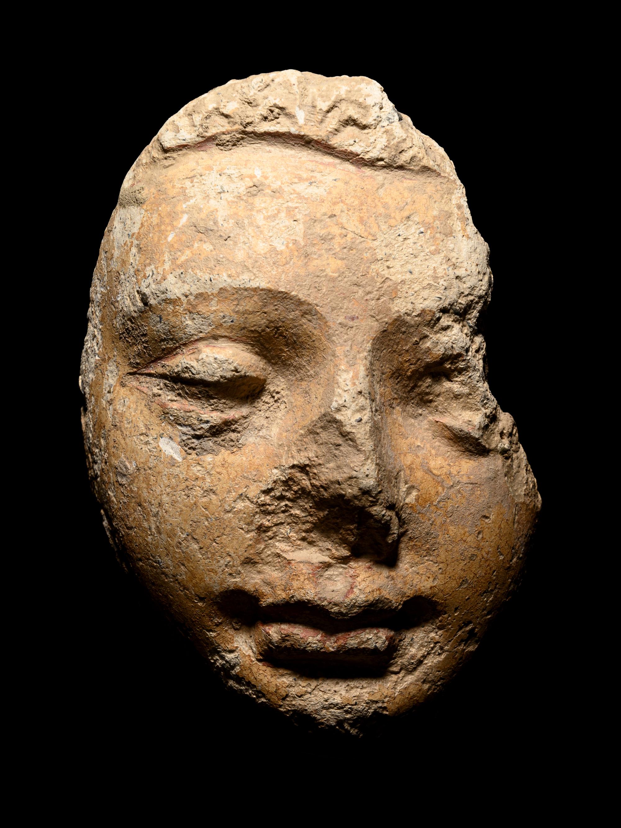 Three Gandharan Fragmentary Stucco Heads