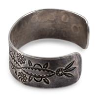 Navajo Stamped Silver Cuff Bracelet