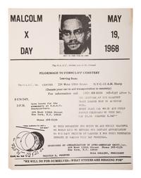 [MALCOLM X (1925-1965)]. A group of items related to Malcolm X and the Organization of Afro-American Unity (OAAU), comprising: