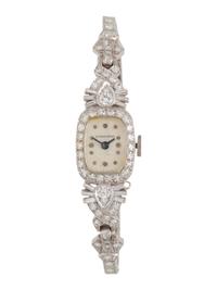 CONCORD, PLATINUM AND DIAMOND WATCH