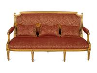 A Louis XVI Style Giltwood Canape