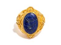 YELLOW GOLD AND LAPIS LAZULI RING