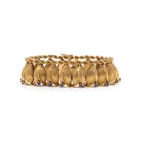 LA TRIOMPHE, YELLOW GOLD AND SAPPHIRE TULIP BRACELET