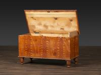 A Country Grain Painted Poplar and Pine Blanket Chest