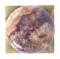 A Blue John and Onyx Paperweight