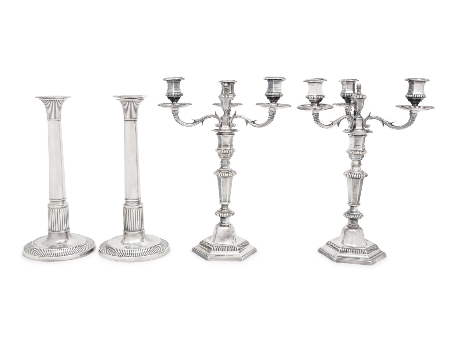 A Pair of George III Silver Candlesticks