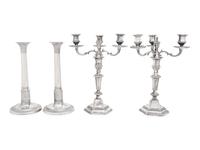 A Pair of George III Silver Candlesticks