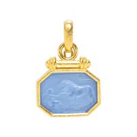 ELIZABETH LOCKE, YELLOW GOLD AND VENETIAN GLASS INTAGLIO PENDANT
