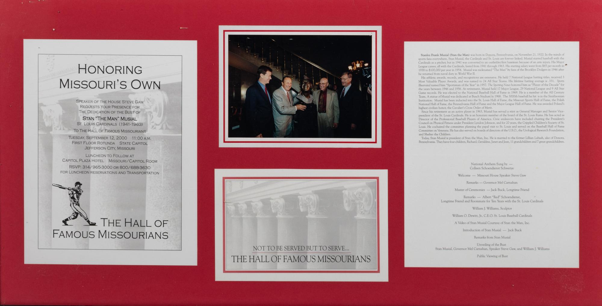 A Group of Stan Musial Decorative Material Including Items Displayed at Busch Stadium and Musial's Office at Stan The Man, Inc.,