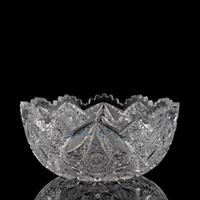 A J. Hoare Brilliant Cut Glass Berry Bowl