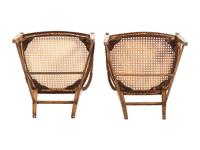A Pair of George III-Style Polychrome-Painted Shield-Back Armchairs