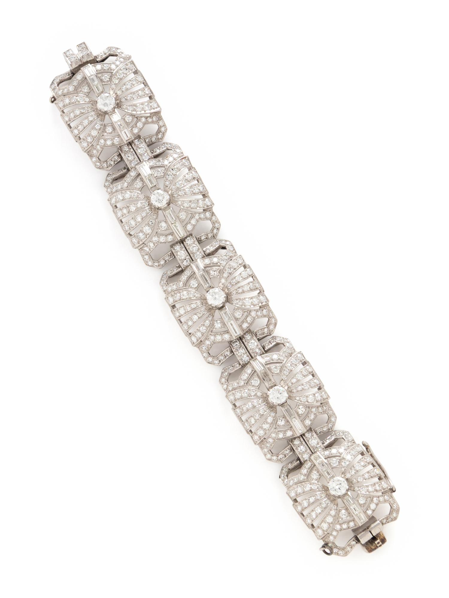 PLATINUM AND DIAMOND BRACELET