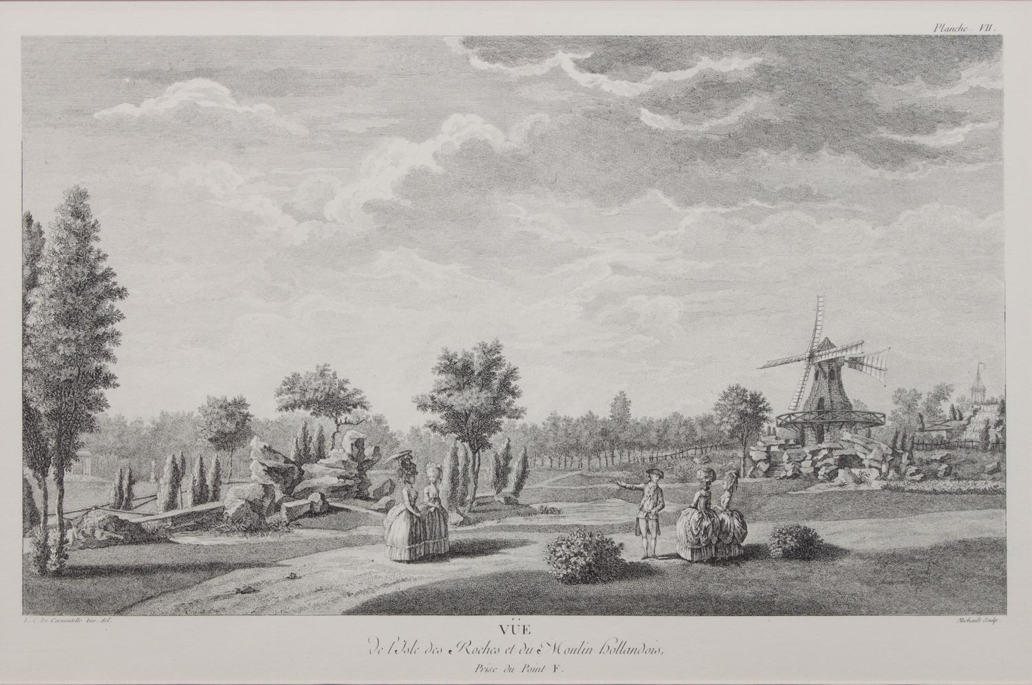 A Group of Eight Black and White Engravings, after Carmontelle 12 1/4 x 19 inches. — 20TH CENTURY