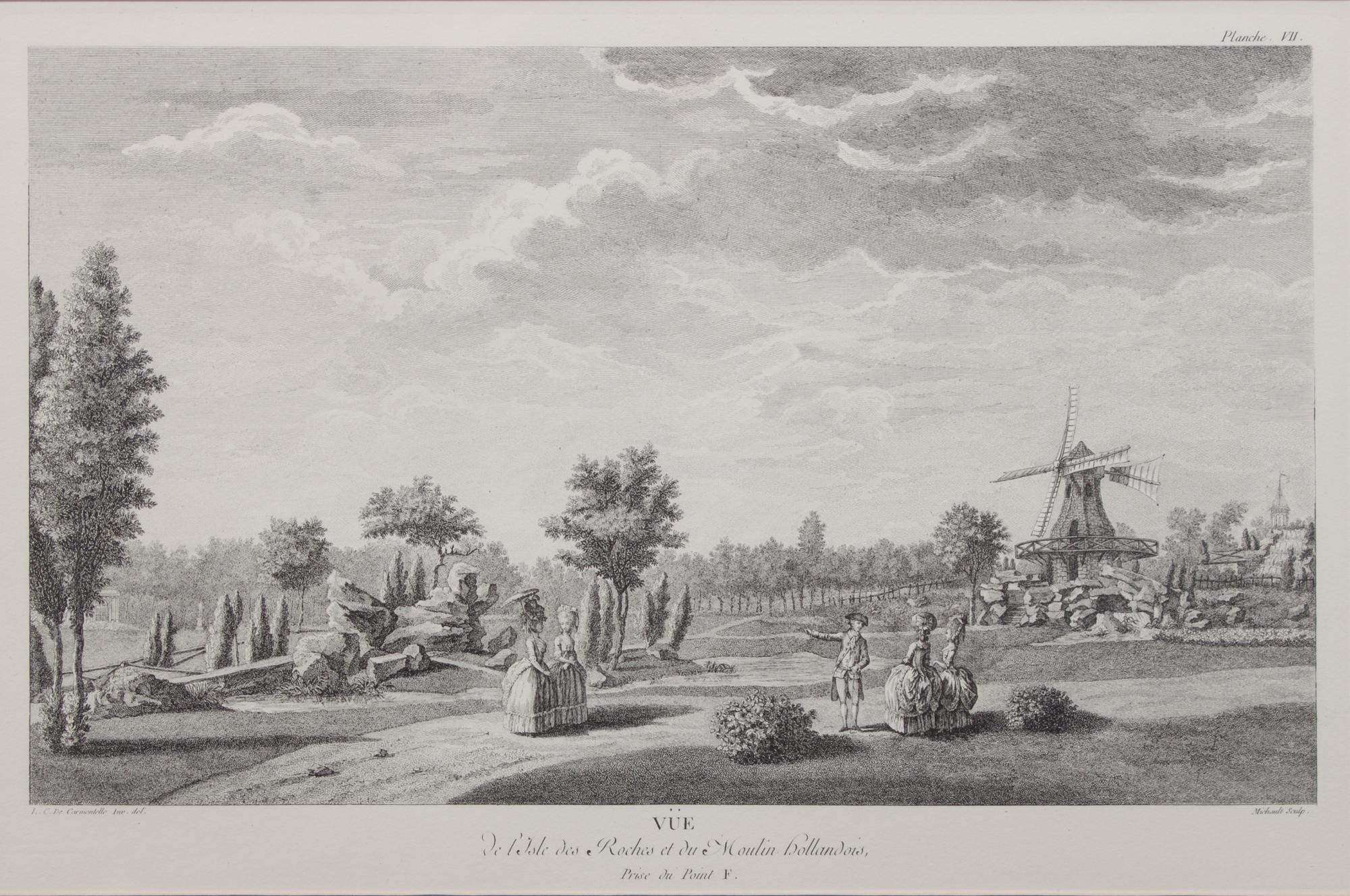 A Group of Eight Black and White Engravings, after Carmontelle 12 1/4 x 19 inches. — 20TH CENTURY