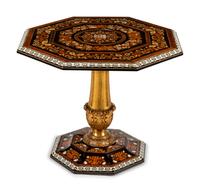 A French Inlaid Octagonal Center Table