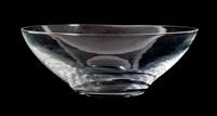 A Tiffany & Co. Glass Center Bowl Height 4 1/2 x diameter 12 inches. — 20TH CENTURY