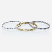 Set of Three 18K Gold Flexible Bracelets
