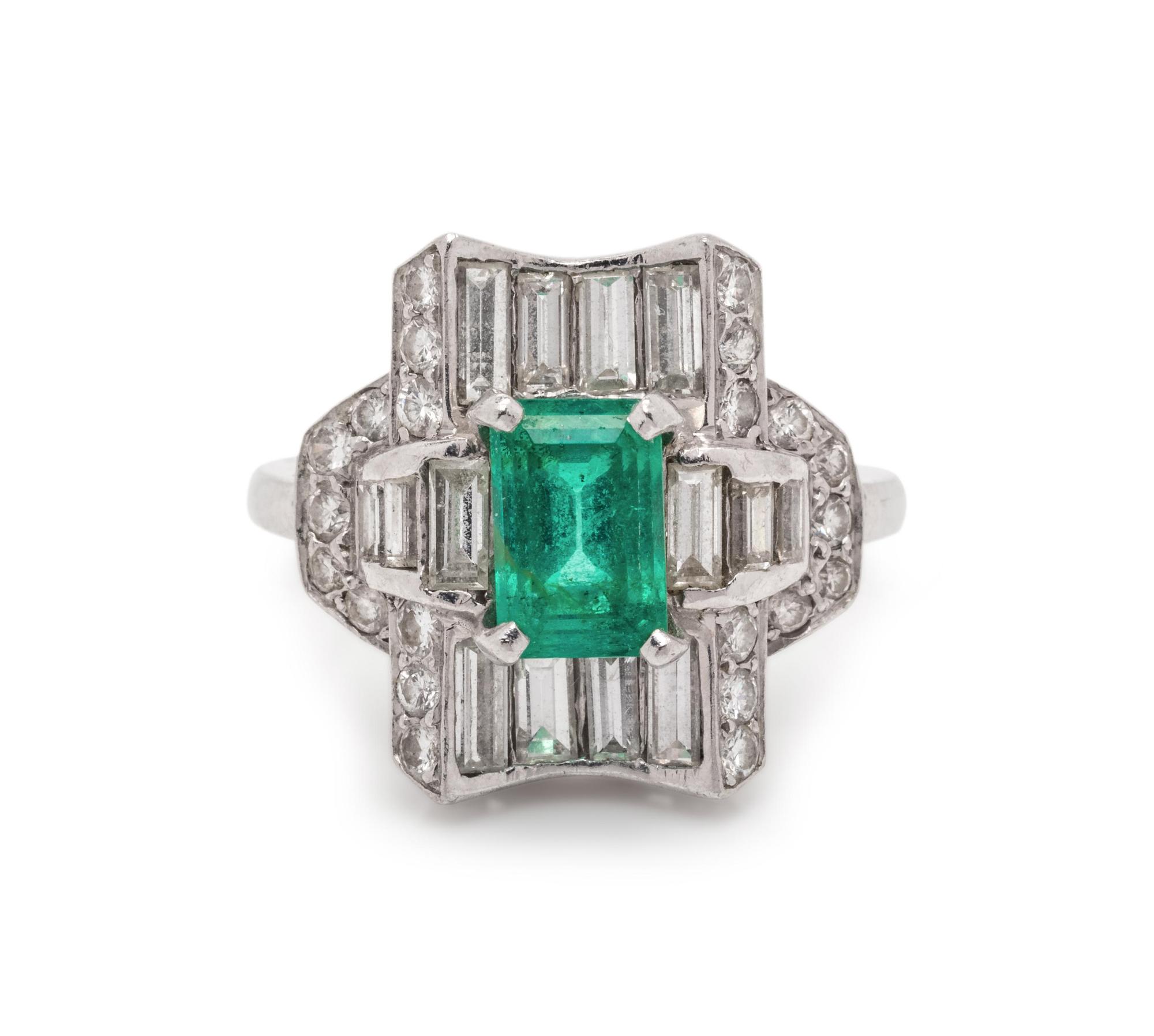 EMERALD AND DIAMOND RING