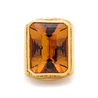 YELLOW GOLD AND CITRINE RING