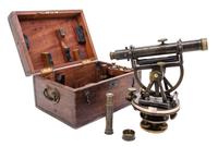 An English Brass Theodolite Length of scope 10 inches. — 19TH CENTURY