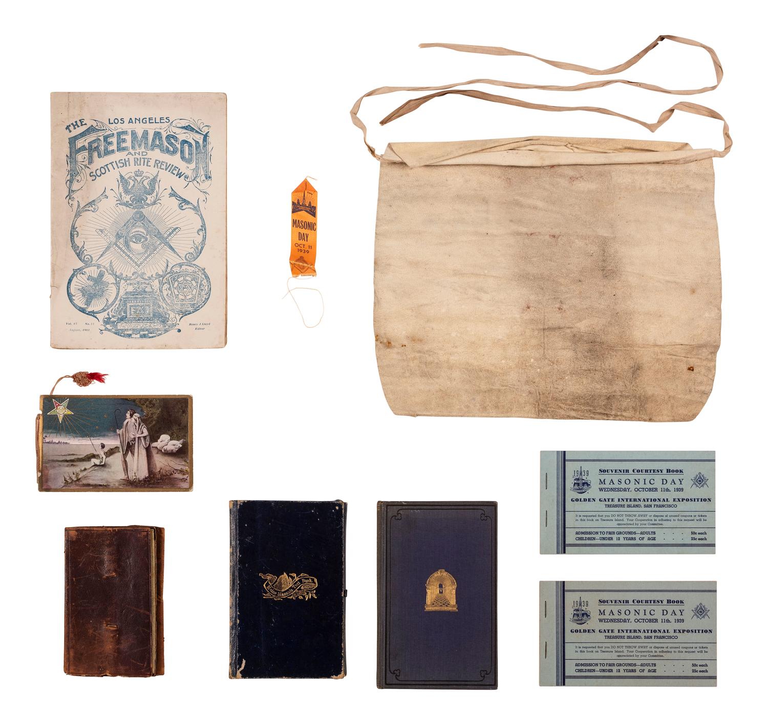 [CIVIL WAR] -- [FRATERNAL ORGANIZATIONS]. Masonic items associated with Confederate General Albert Pike (1809-1891) and 33rd Degree Mason James W. Millis of Ogden, Territory of Utah.