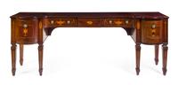 A George III Marquetry and Mahogany Sideboard Height 35 1/2 x width 93 1/2 x depth 23 3/4 inches. — 19TH CENTURY