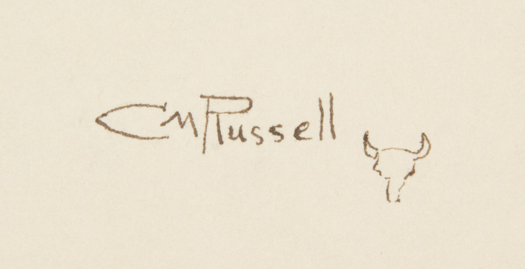 [RUSSELL, Charles Marion, his copy]. -- PAINE, Albert Bigelow. Mark Twain, A Biography. 1912. SIGNED WITH A DRAWING BY RUSSELL.