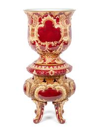 A Continental Porcelain Jardinière