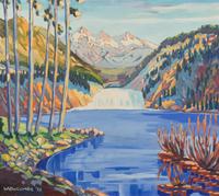Warren Newcombe, (American, b. 1894), Hillside River, 1932