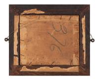 A Folk Art Carved and Painted Wood Frame