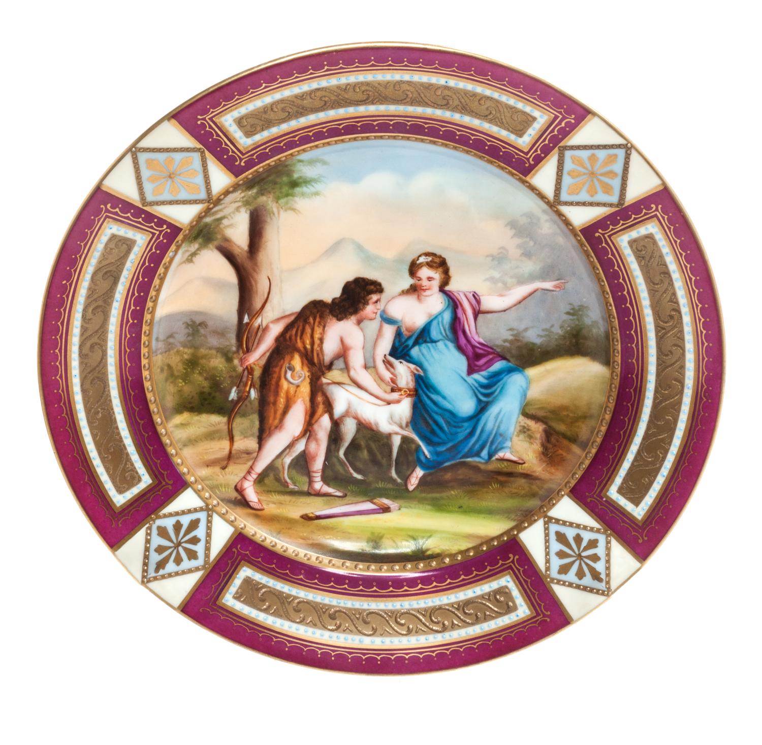 A Royal Vienna Cabinet Plate Diameter 9 1/4 inches.