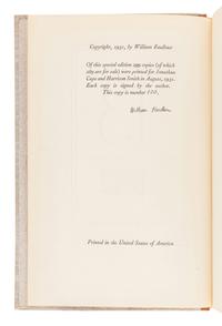 FAULKNER, William (1897-1962). These 13 . New York: Jonathan Cape and Harrison Smith, 1931.