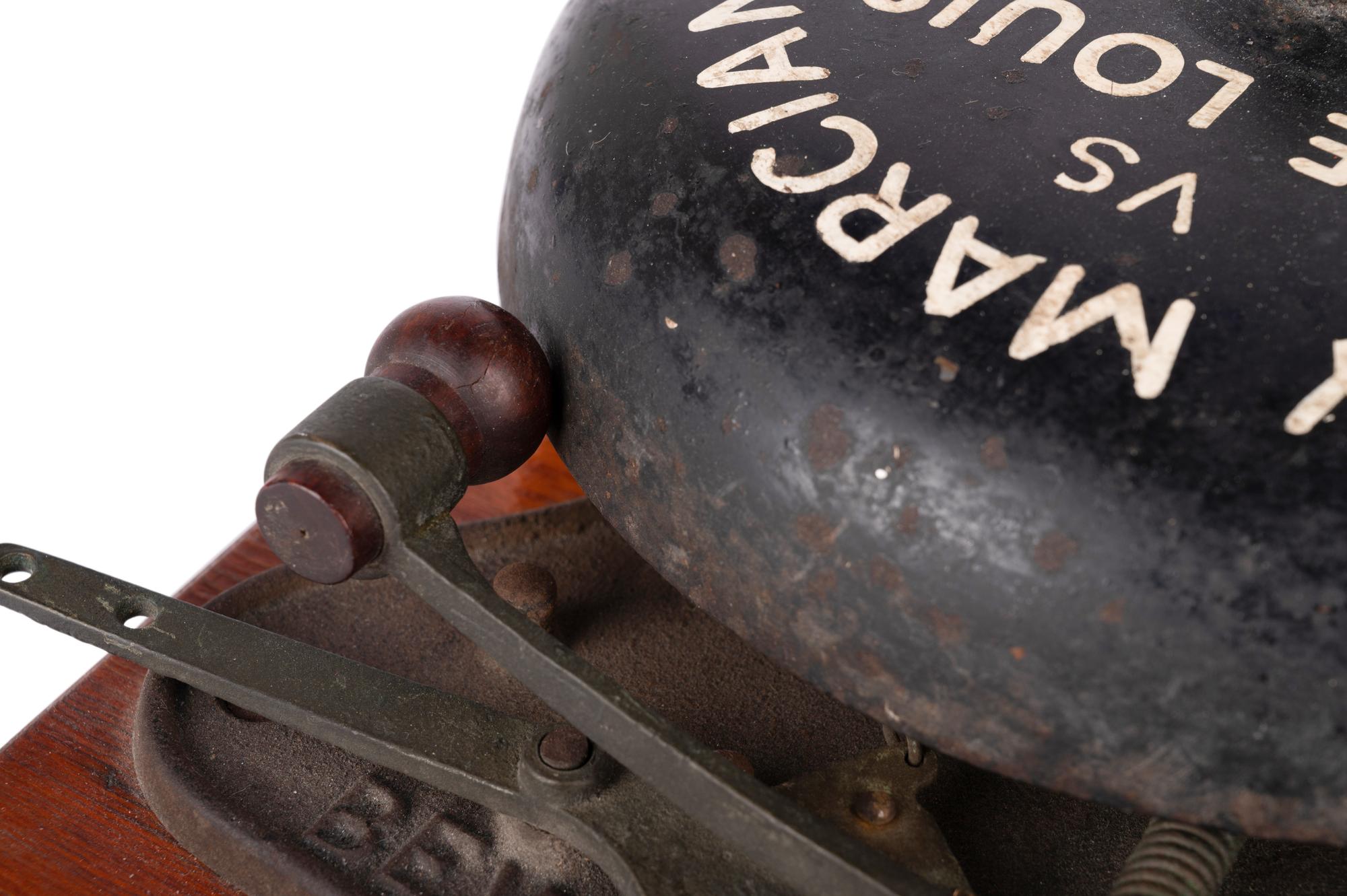 A Vintage Everlast Boxing Bell Inscribed With Titling From October 26, 1951 Rocky Marciano vs Joe Louis Heavyweight Fight at Madison Square Garden