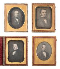 [EARLY PHOTOGRAPHY]. 18 quarter plate or smaller daguerreotype portraits of gentlemen.