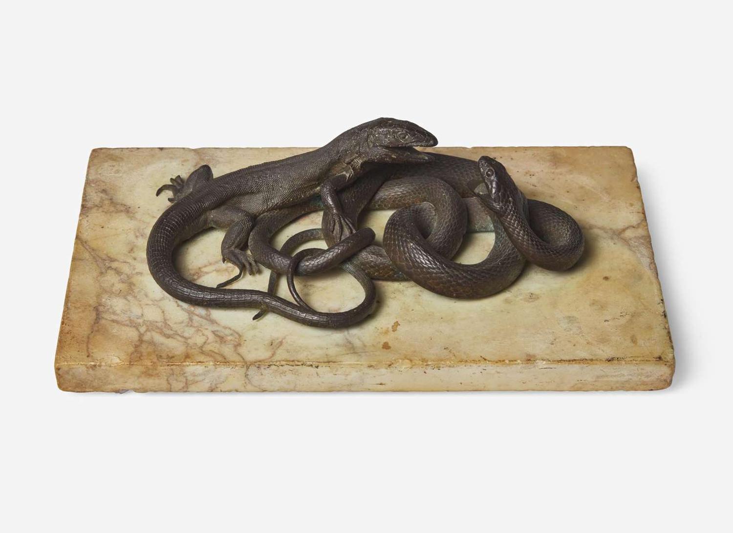 Italian School (possibly 17th century) - Lizard and Snake