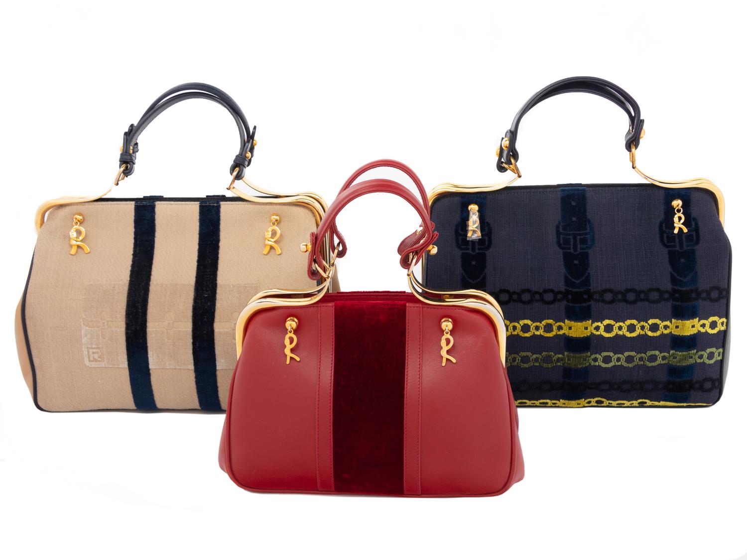 Three Roberta di Camerino Tubular Frame Bags, 1970s