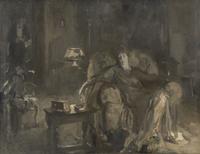 Walter Biggs, (American, 1886-1968), Annie Southall Biggs and Her Butler