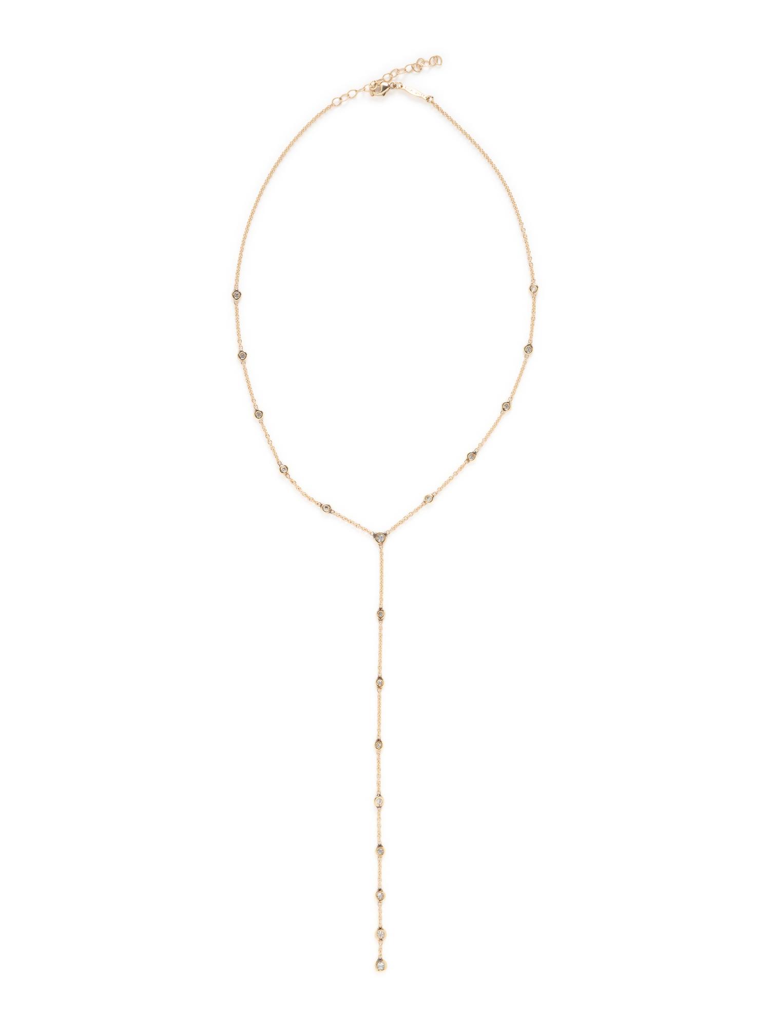 JACQUIE AICHE, YELLOW GOLD AND DIAMOND NECKLACE AND FINGER BRACELET