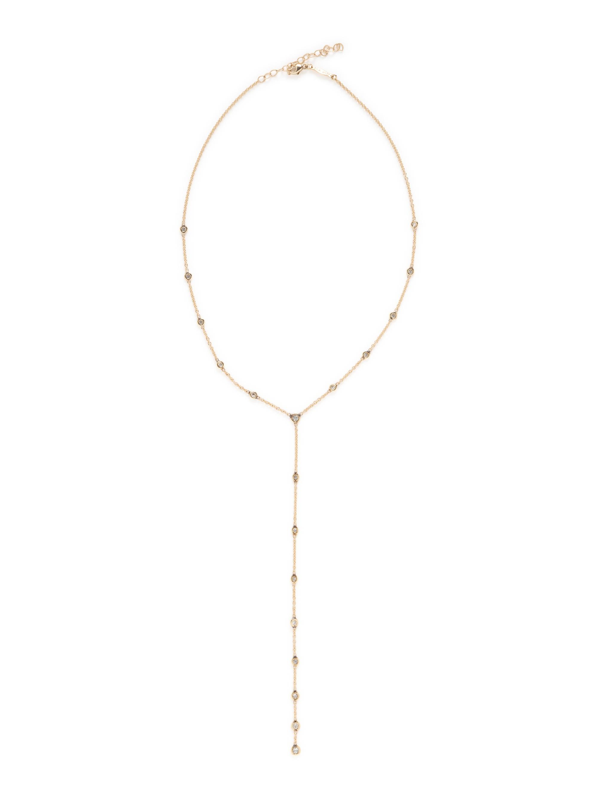 JACQUIE AICHE, YELLOW GOLD AND DIAMOND NECKLACE AND FINGER BRACELET