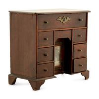 A George III Style Mahogany Diminutive Kneehole Desk