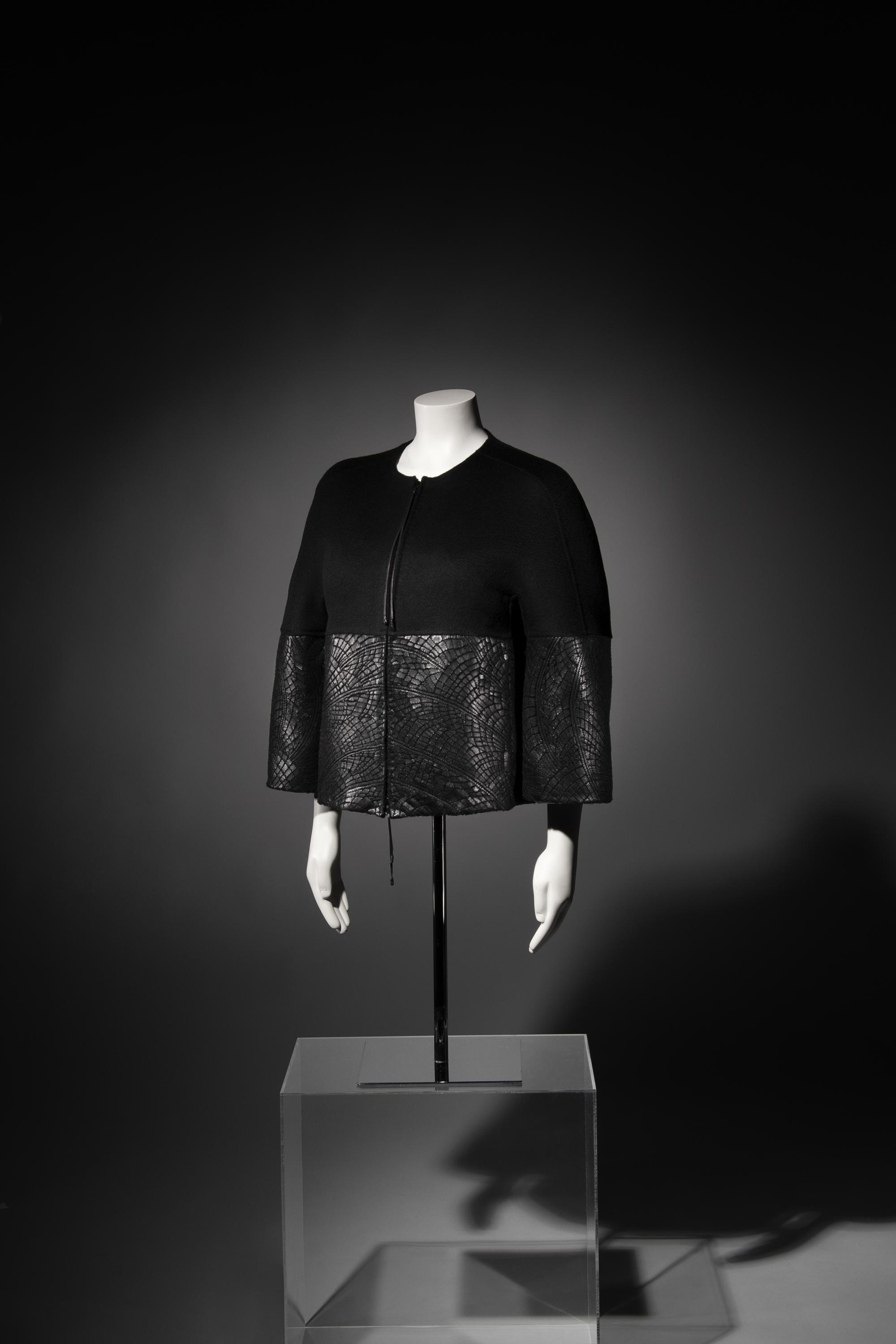 Ralph Rucci Cashmere and Embroidered Leather Jacket, Fall 2013