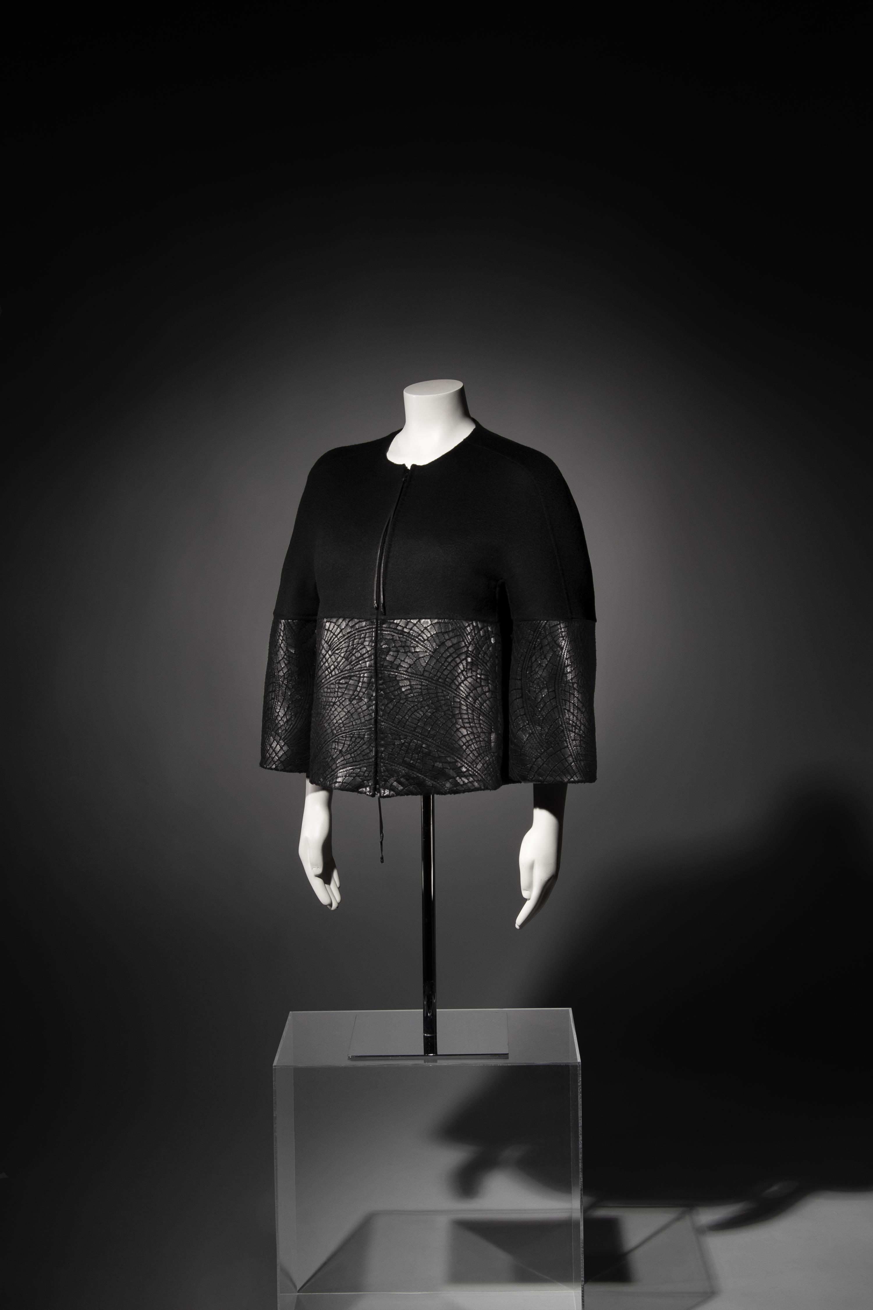 Ralph Rucci Cashmere and Embroidered Leather Jacket, Fall 2013