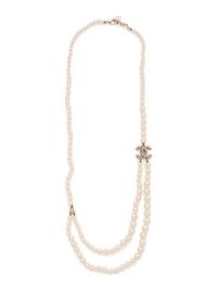 Chanel Graduated Faux Pearl Necklace with CC Logo, 2014